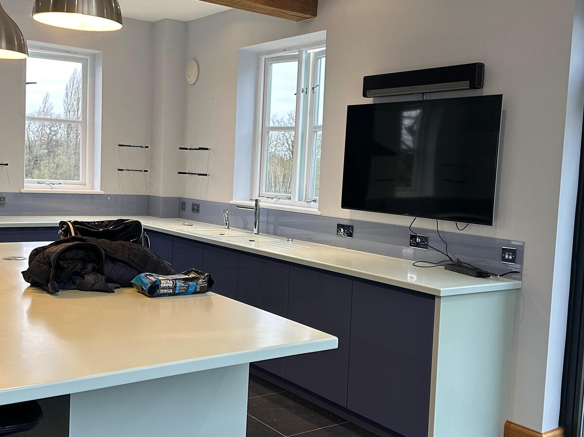 Residential living room and kitchen in Buckingham painted and decorated Residential living room and kitchen in Buckingham painted and decorated