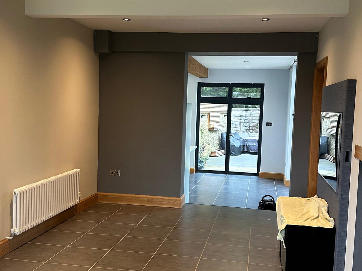 Residential living room and kitchen in Buckingham painted and decorated Residential living room and kitchen in Buckingham painted and decorated