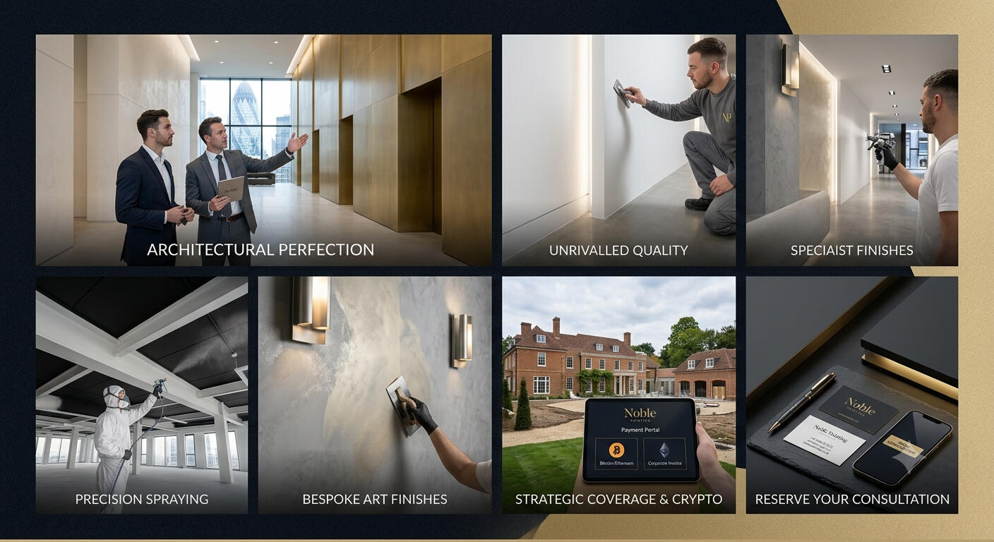 Noble Painting | High-End Commercial Painting & Spraying London Bespoke commercial painting, decorating, and architectural spraying across London, Buckinghamshire & Oxfordshire. Premium finish guaranteed. Book a consultation.